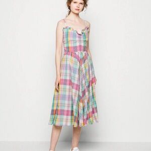 Polo Ralph Lauren Madras Pastel Spring Cotton Dress size 14